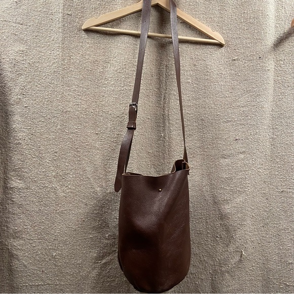Brown Leather Bucket Bag - Picture 4 of 10